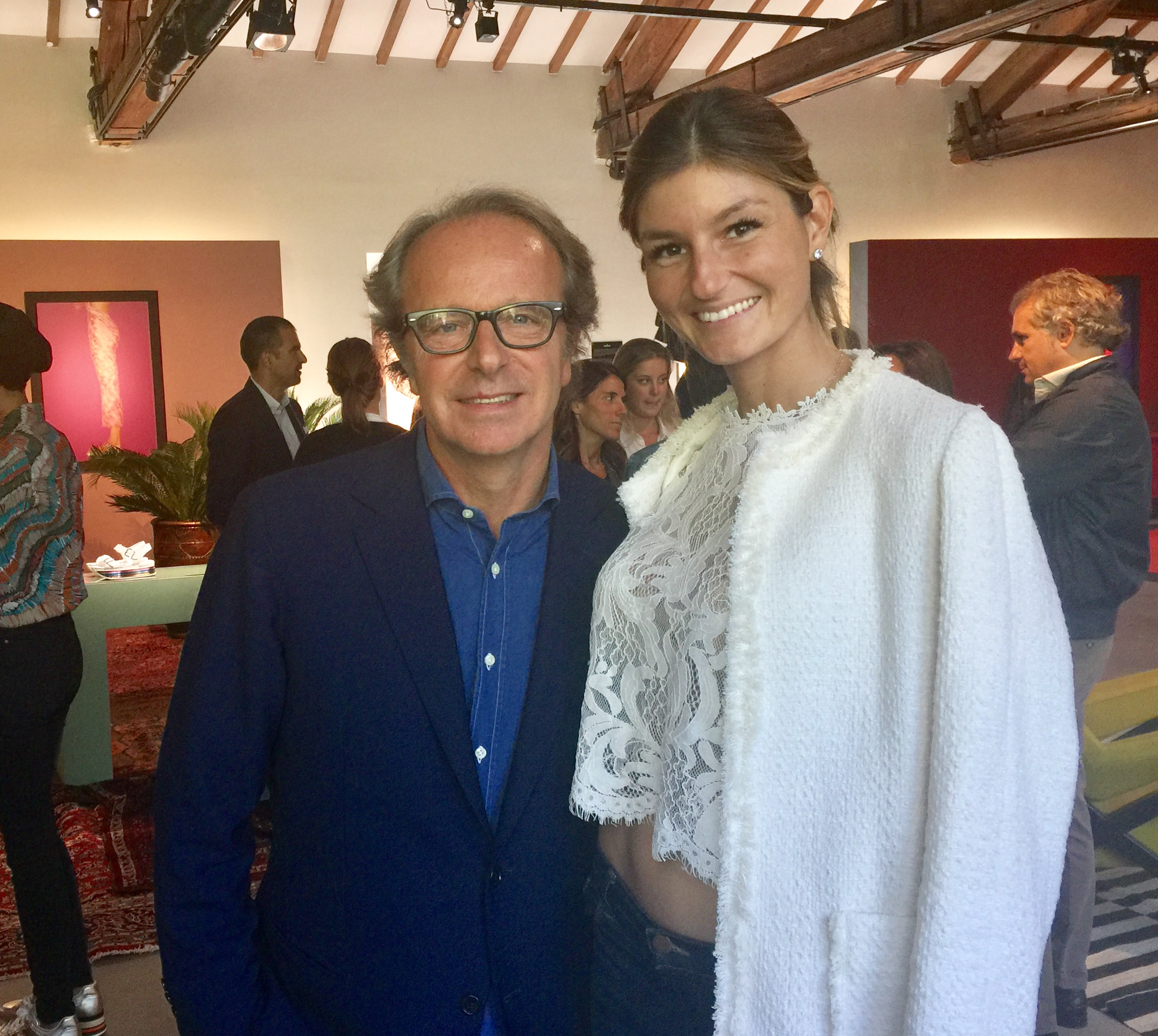 MARIA VITTORIA CUSUMANO E ANDREA DELLA VALLE - MILANO FASHION WEEK 2018 EVENTO HOGAN